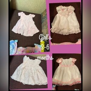 Girls 3-6 month beautiful dresses new and gently worn